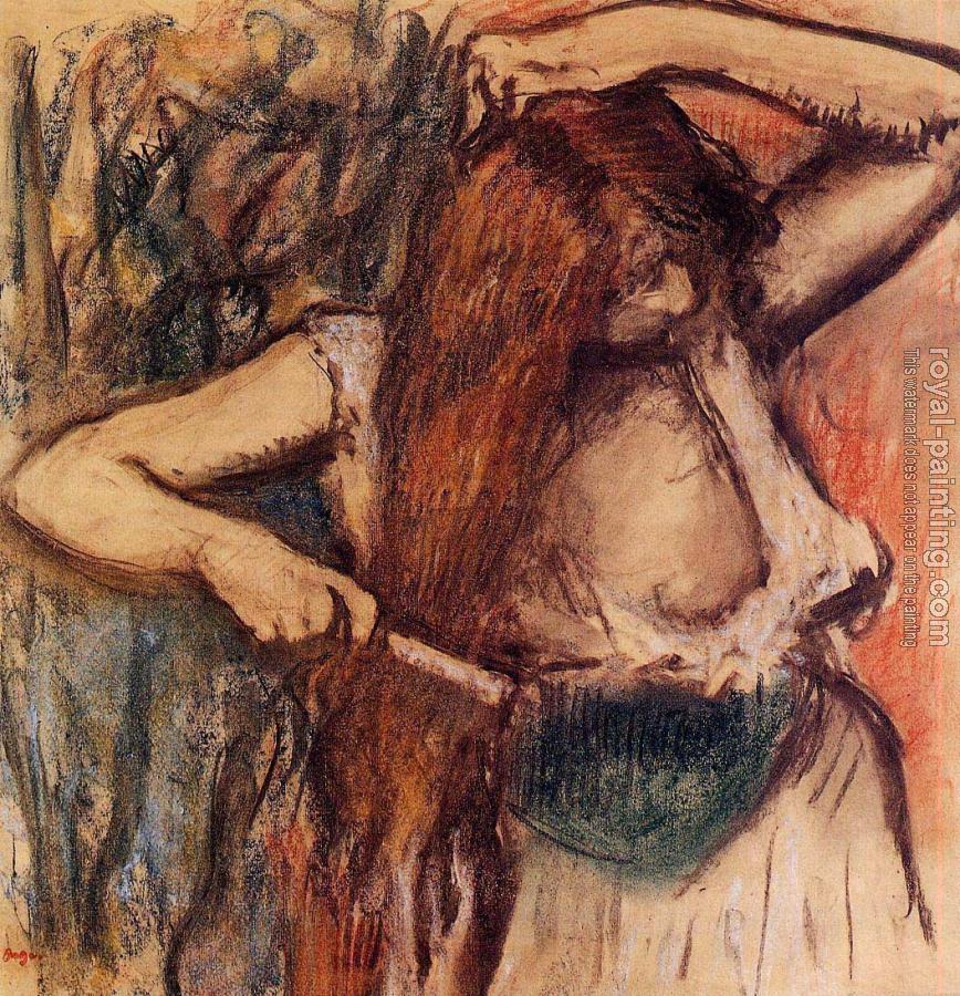 Edgar Degas : Woman Combing Her Hair IV